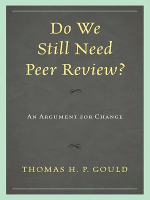cover image of Do We Still Need Peer Review?
